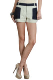 Demi Two Tone Shorts In Stone/Navy